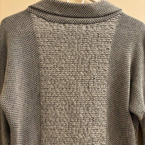 NIC + ZOE White Black Knit Cardigan Jacket Color Block Sweater Size M - Picture 4 of 7